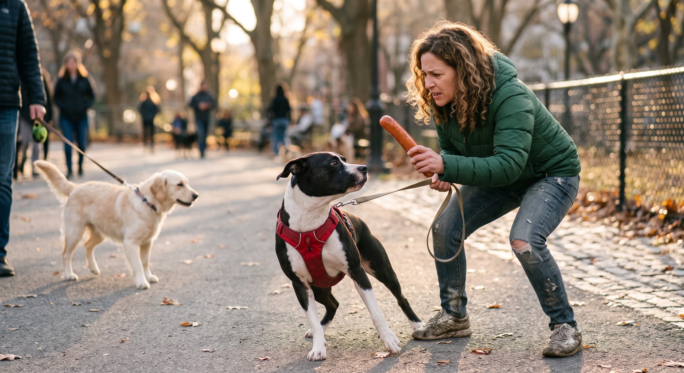 Why waving hot dogs in your barking dog’s face will NEVER fix leash reactivity